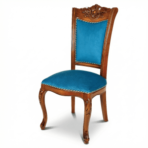 sas13 model oymalı klasik ahşap yemek masası sandalyesi