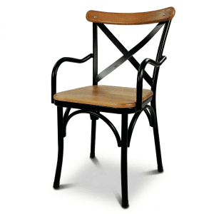 sas624 model metal ahşap yemek masası sandalyesi